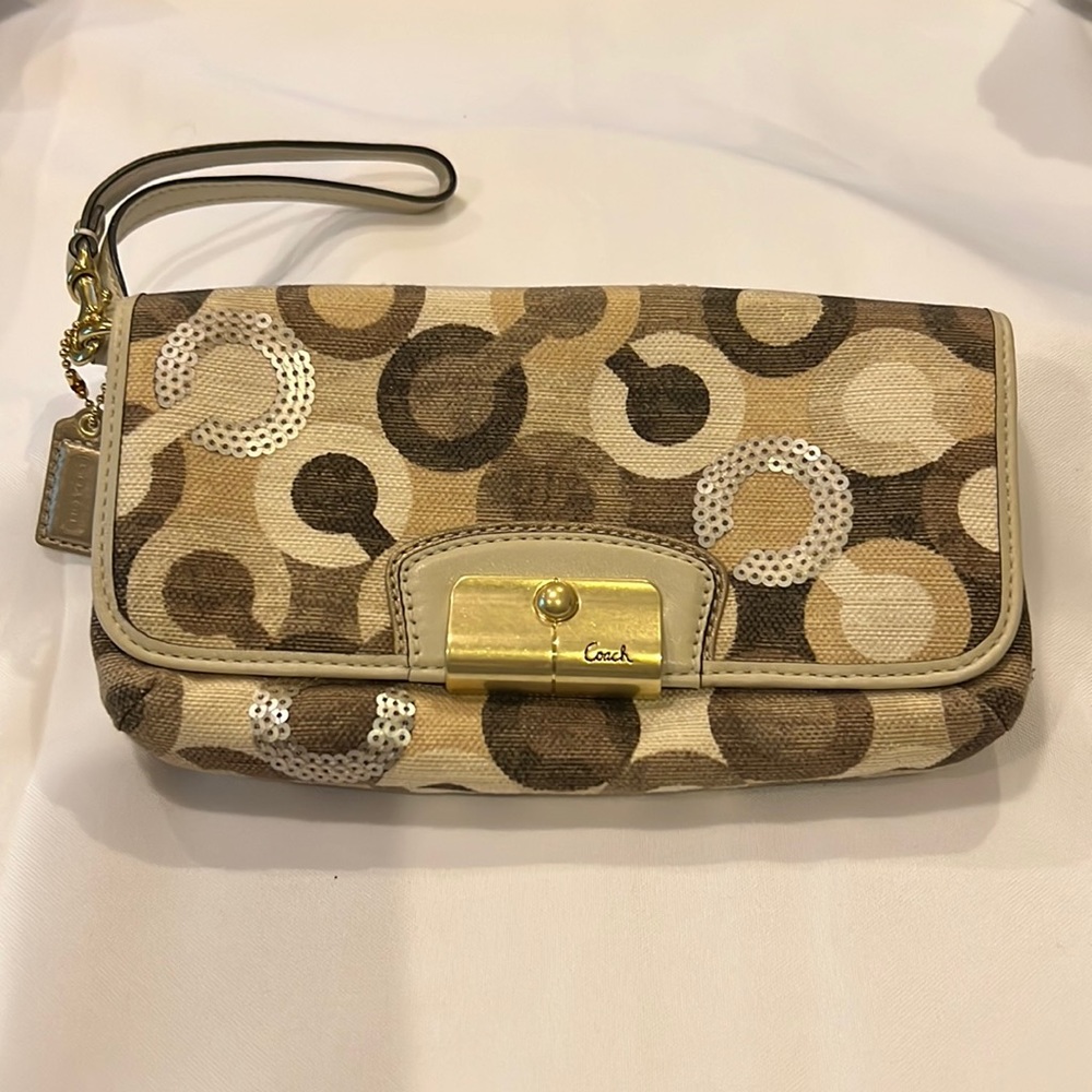 Coach Kristen Op Art Sequin Clutch